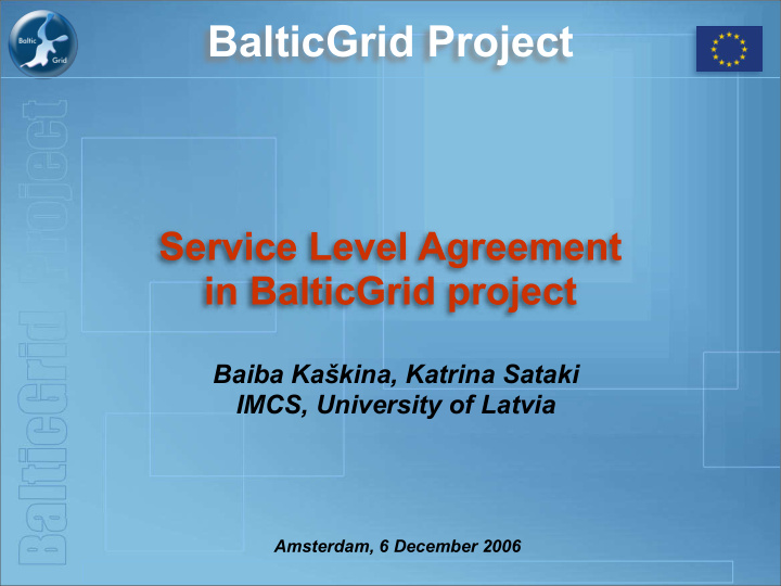 balticgrid project