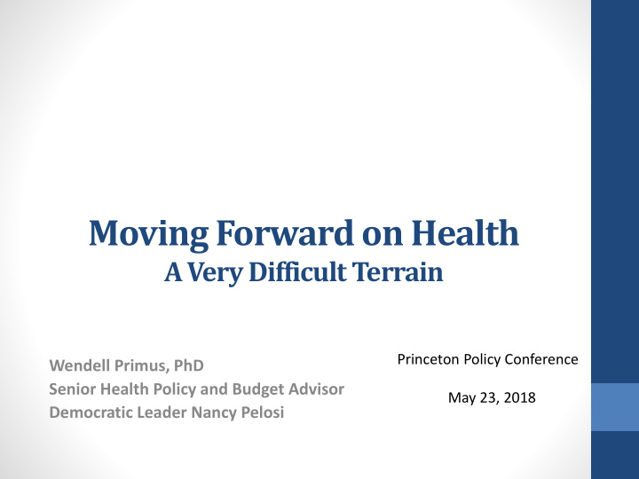 moving forward on health