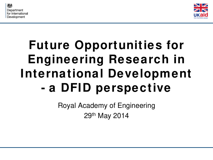 future opportunities for engineering research in