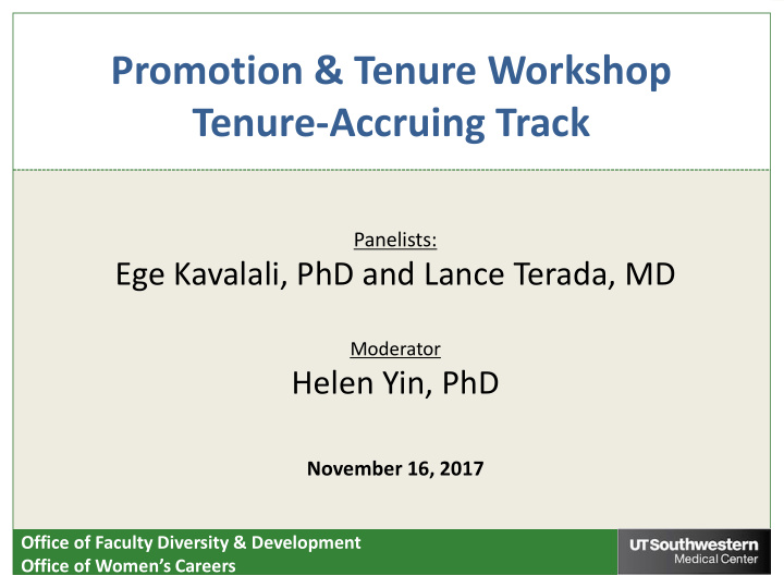 tenure accruing track