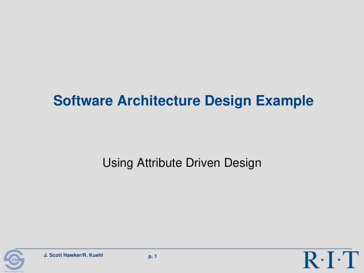 software architecture design example