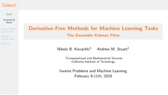 Derivative-Free Methods for Machine Learning Tasks  Inverse Problem  Formulations  The Ensemble