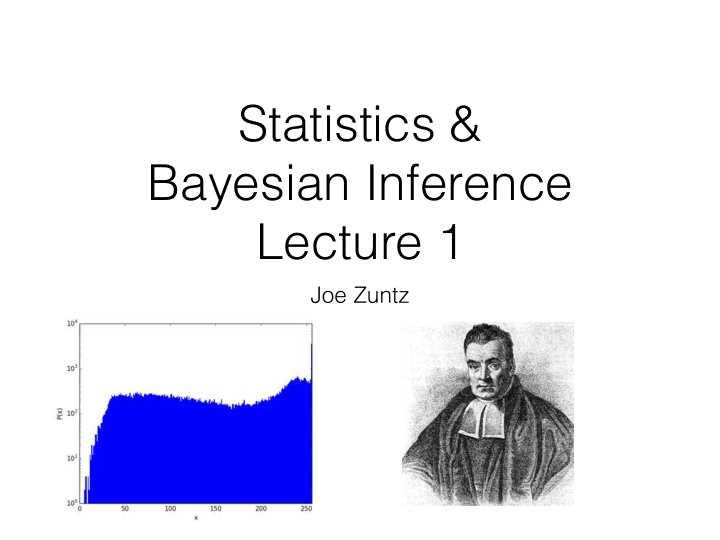 statistics bayesian inference lecture 1