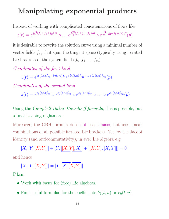 manipulating exponential products