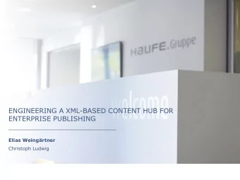 ENTERPRISE PUBLISHING  Elias Weingrtner  Christoph Ludwig HAUFE GROUP  QUICK FACTS  Software