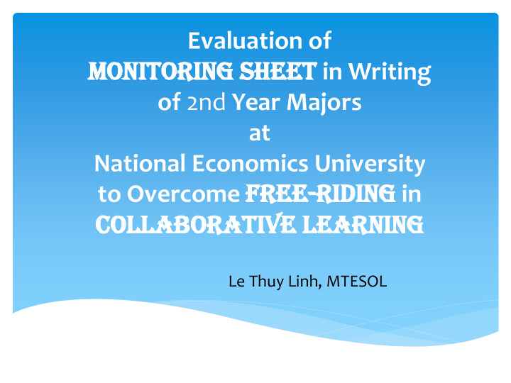 evaluation of monitoring sheet in writing of 2nd year