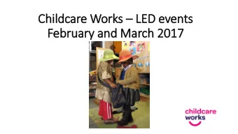 February  ry and March 2017  Aims of the session  To Learn:  Latest policy developments