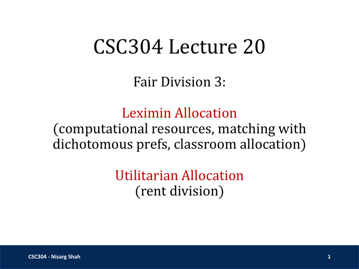 csc304 lecture 20