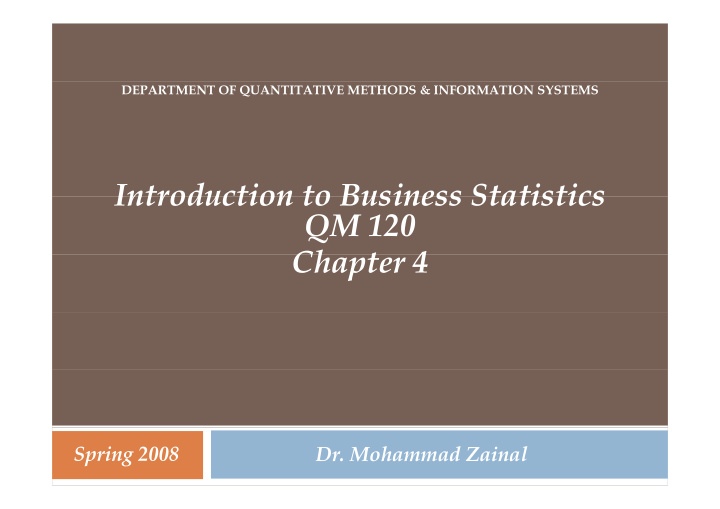 introduction to business statistics introduction to