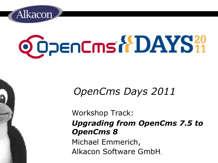 opencms days 2011