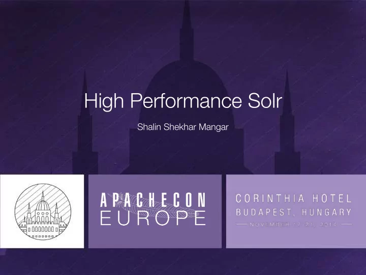 high performance solr