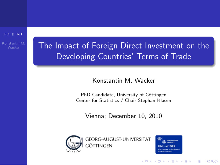 the impact of foreign direct investment on the