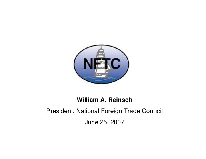 william a reinsch president national foreign trade