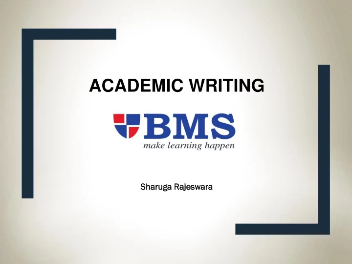 academic writing