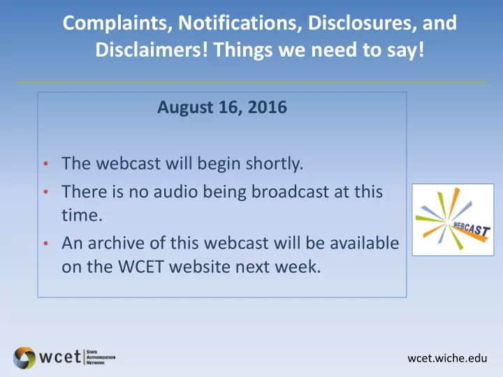 disclaimers things we need to say