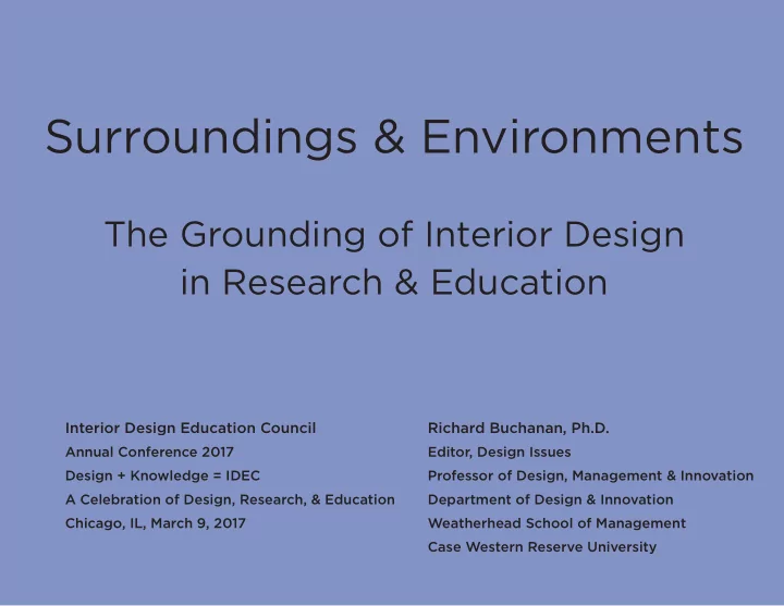 surroundings environments