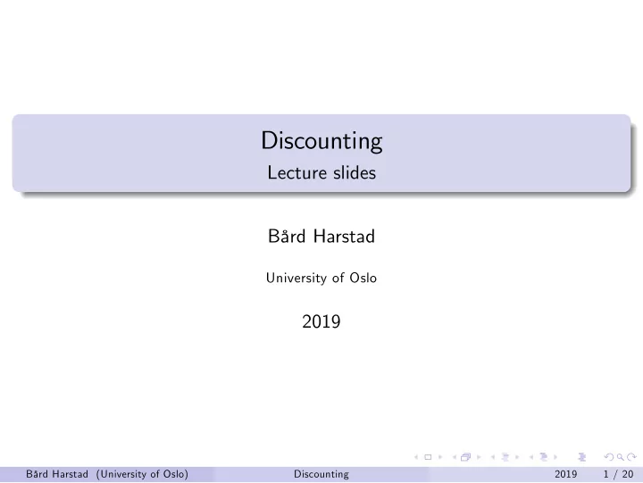 discounting
