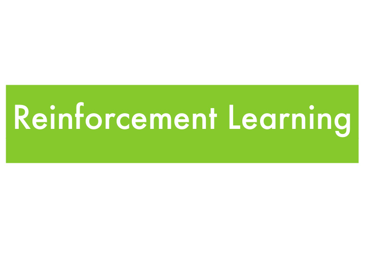 reinforcement learning reinforcement learning