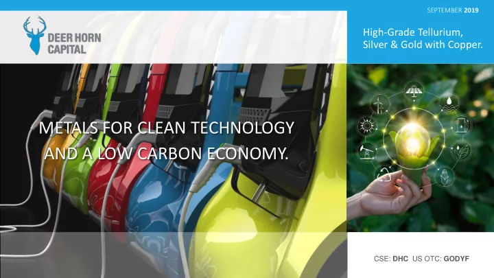 metals for clean technology