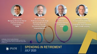 SPENDING IN RETIREMENT  JULY 2020  1  INSTITUTIONAL RELATIONSHIP GROUP  Read Now  Source: PGIM. For