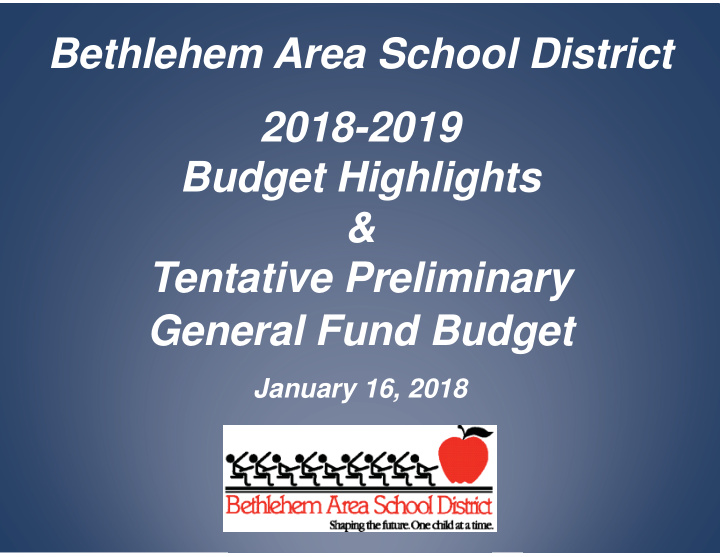 bethlehem area school district 2018 2019 budget