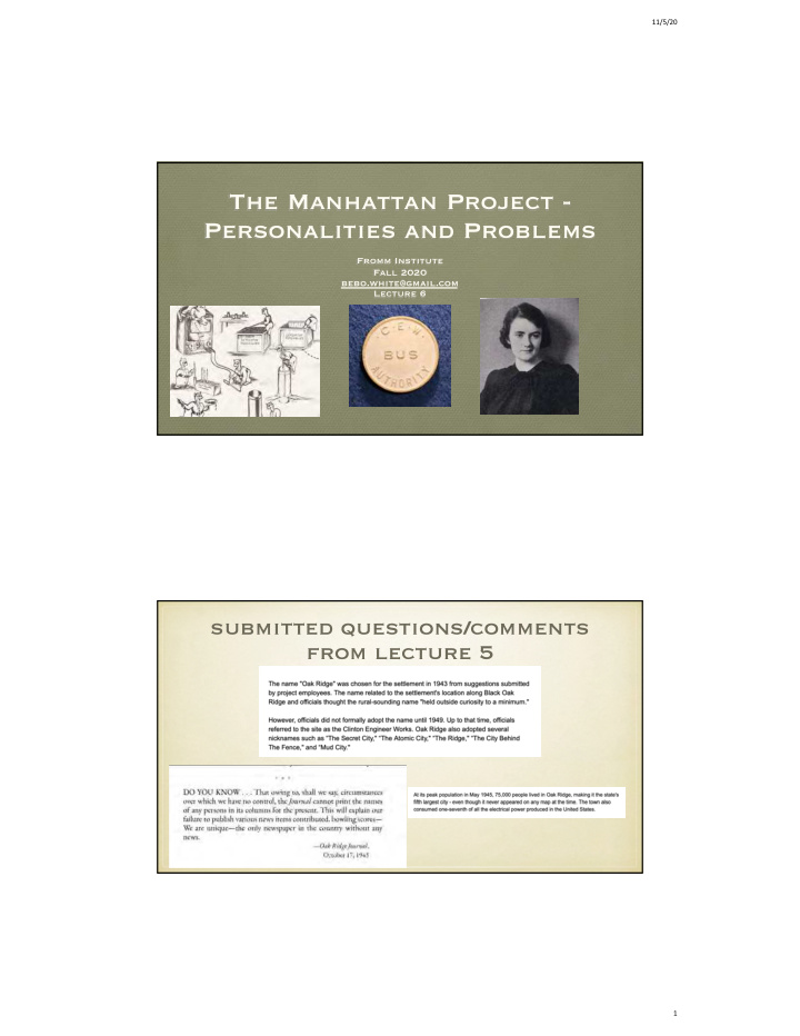 the manhattan project personalities and problems
