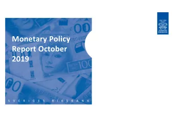 Monetary Policy  Report October  2019  Chapter 1  Figure 1.1. Repo rate with uncertainty bands  Per