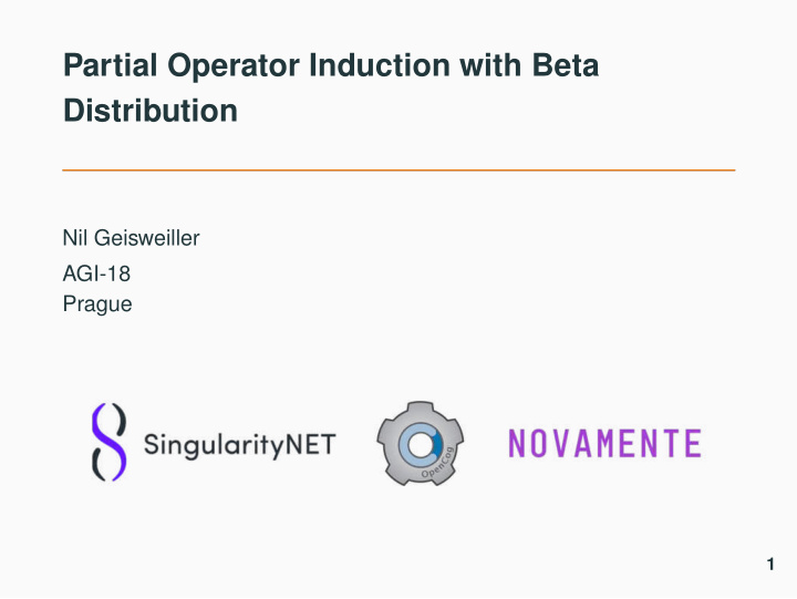 partial operator induction with beta distribution