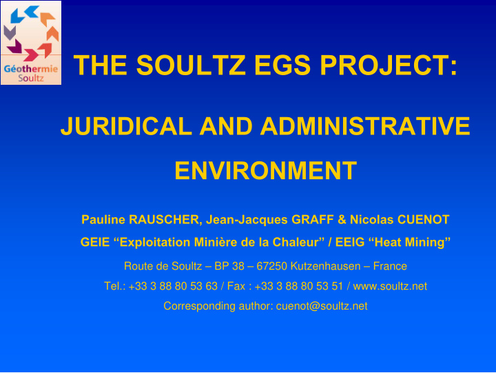 the soultz egs project