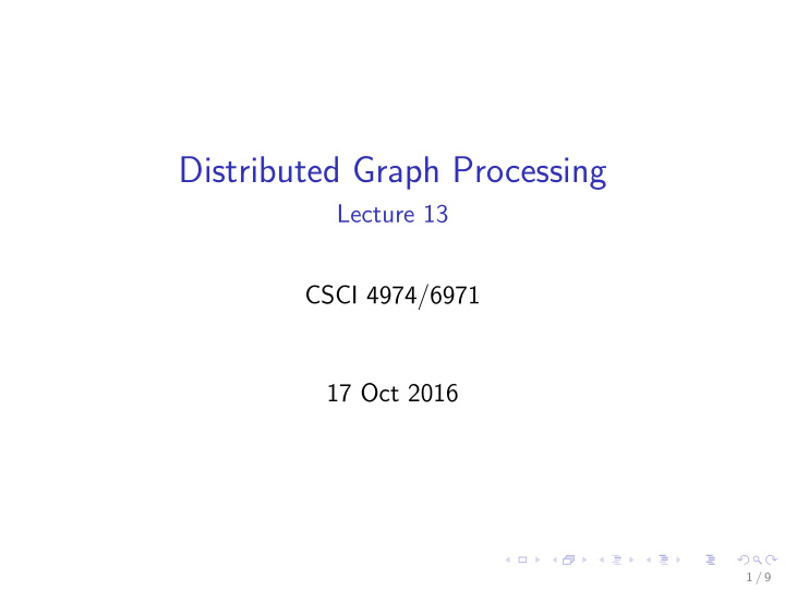 distributed graph processing