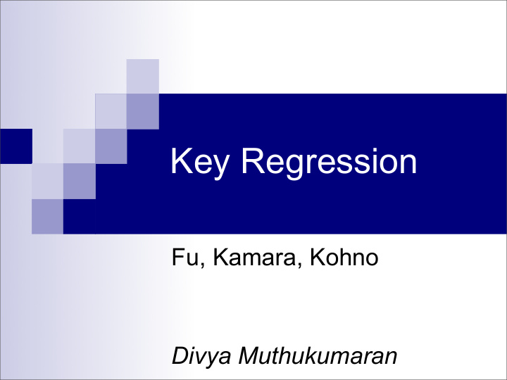 key regression