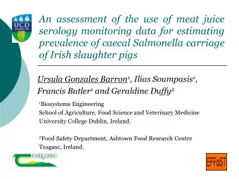An assessment of the use of meat juice  serology monitoring data for estimating  prevalence of