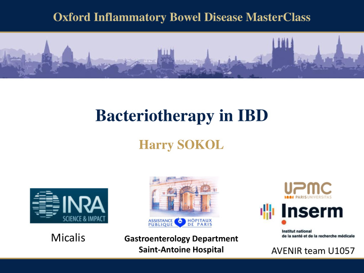 bacteriotherapy in ibd