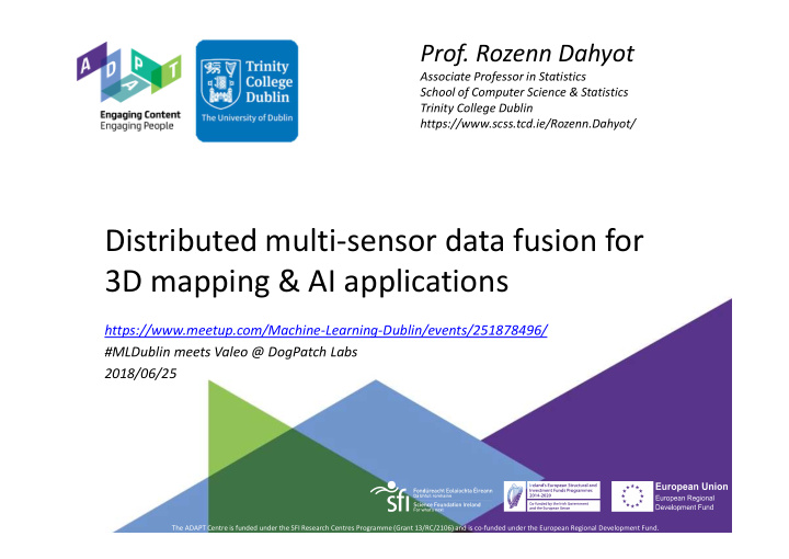distributed multi sensor data fusion for 3d mapping ai