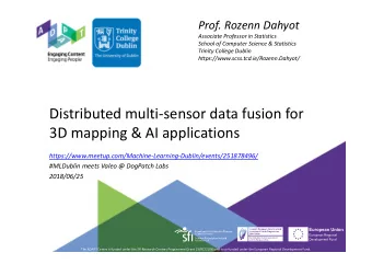 Distributed multi-sensor data fusion for  3D mapping &amp; AI applications