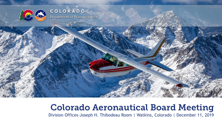 colorado aeronautical board meeting