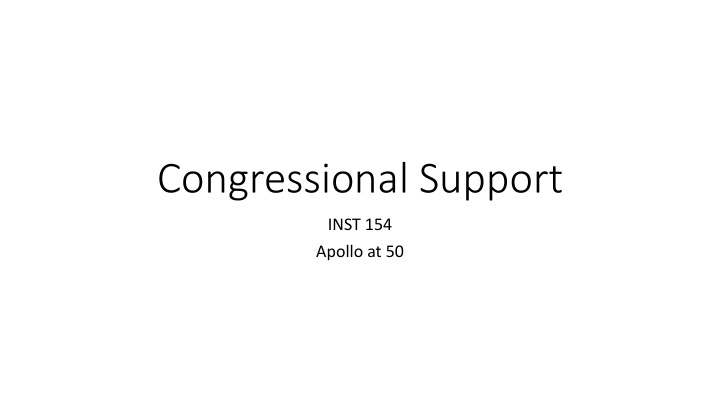 congressional support
