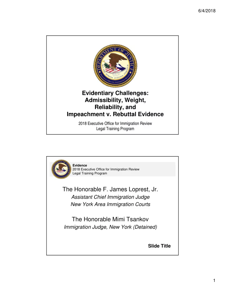 evidentiary challenges admissibility weight reliability