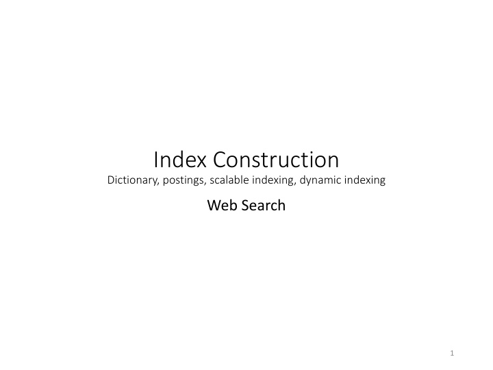 index construction