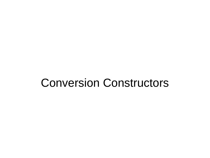 conversion constructors