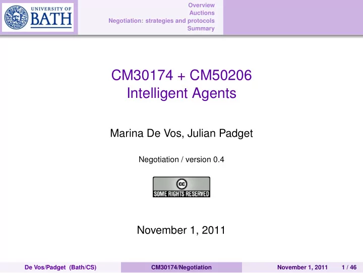 cm30174 cm50206 intelligent agents