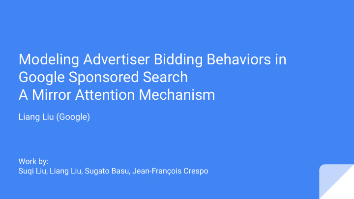 modeling advertiser bidding behaviors in google sponsored
