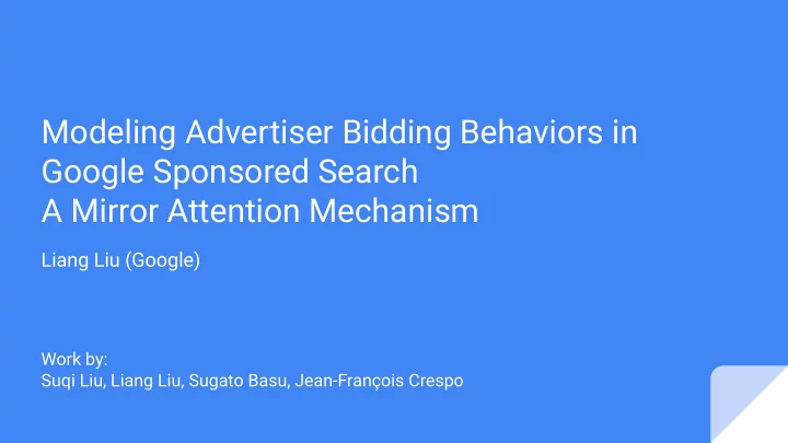 modeling advertiser bidding behaviors in google sponsored