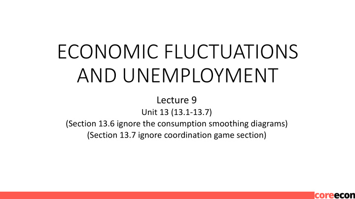 economic fluctuations and unemployment