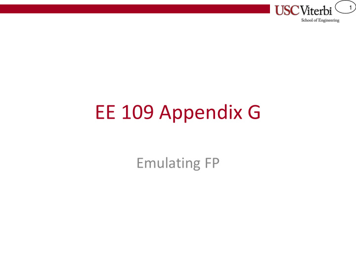 ee 109 appendix g