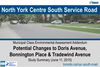North York Centre South Service Road  Municipal Class Environmental Assessment Addendum  Potential