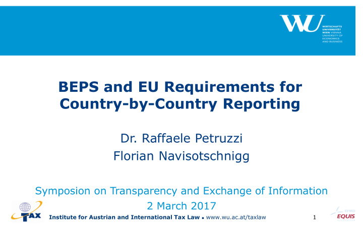 beps and eu requirements for country by country reporting
