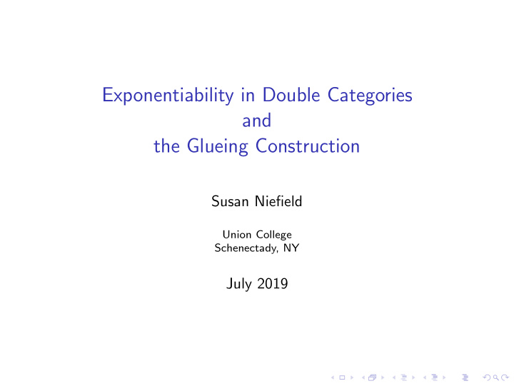 exponentiability in double categories and the glueing