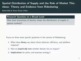 Spatial Distribution of Supply and the Role of Market Thic-  nkess: Theory and Evidence from