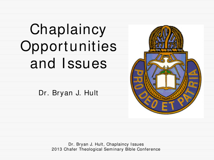 chaplaincy opportunities and issues